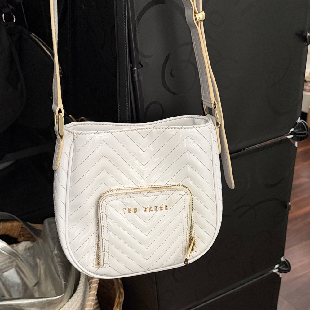 Ted Baker Quilted White Crossbody Bag